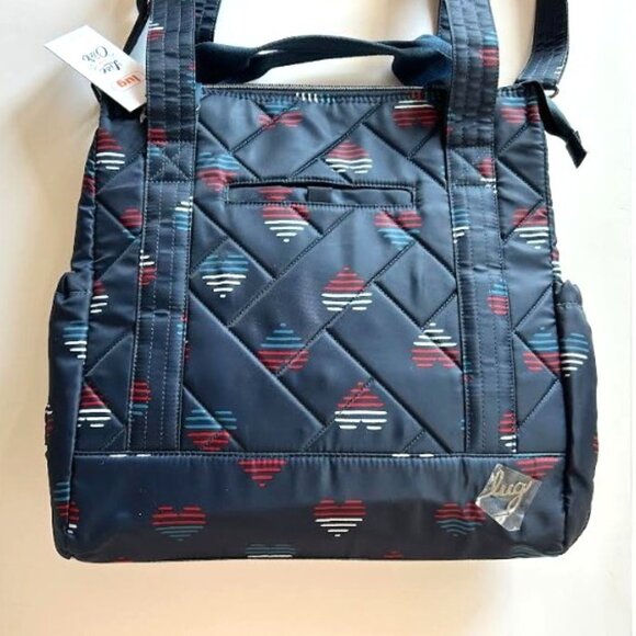 Lug Kerstin Lindquist Baby Yacht Carry-All Zip-Top Tote Hearts Liberty - Picture 6 of 13